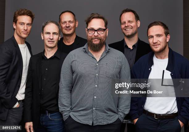 Alexander Fehling, Robert Schwentke, and Frederik Lau from the film 'The Captain' poses for a portrait during the 2017 Toronto International Film...