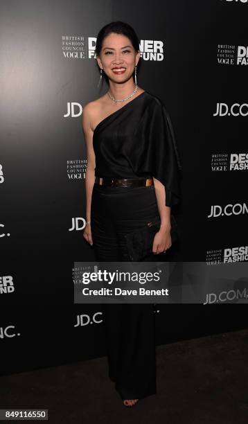 Xia Ding attends the BFC Vogue Fashion Fund and JD.COM cocktail party hosted by Caroline Rush and Xia Ding at the Mandrake Hotel on September 18,...