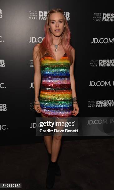 Mary Charteris attends the BFC Vogue Fashion Fund and JD.COM cocktail party hosted by Caroline Rush and Xia Ding at the Mandrake Hotel on September...