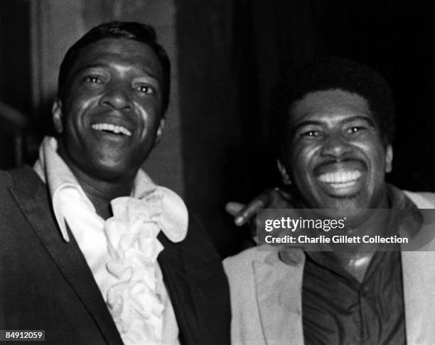 Photo of Ben E KING and Clyde McPHATTER; Posed with Ben E King on right,