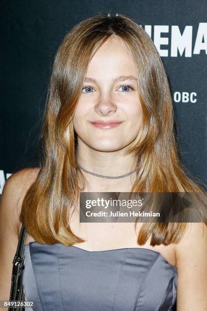 Fantine Harduin attends "Happy End" Paris Premiere at la cinematheque on September 18, 2017 in Paris, France.