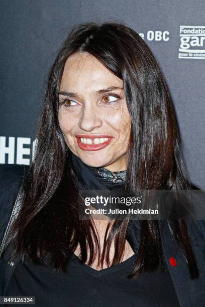 Beatrice Dalle attends "Happy End" Paris Premiere at la cinematheque on September 18, 2017 in Paris, France.