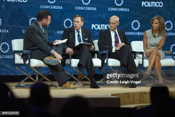 Bryan Bender, National Security Correspondent, Politico, Gen. David Petraeus, Chairman, KKR Global Institute, Hon. Michael Chertoff, Co-founder and...