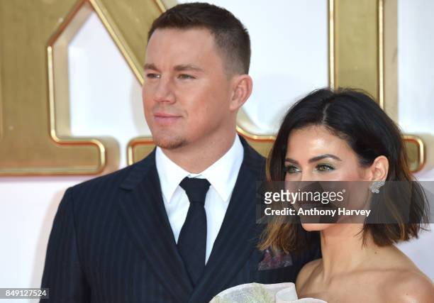 Channing Tatum and Jenna Dewan attend the 'Kingsman: The Golden Circle' World Premiere held at Odeon Leicester Square on September 18, 2017 in...