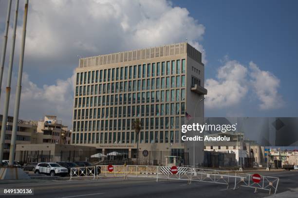 General view of Embassy of the United State of America in Cuba, Havana on September 18, 2017. US Secretary of State Rex Tillerson says USA may close...