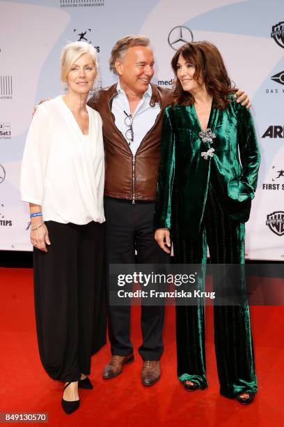 Marika George, Nico Hofmann and Iris Berben attend the First Steps Award 2017 at Stage Theater on September 18, 2017 in Berlin, Germany.