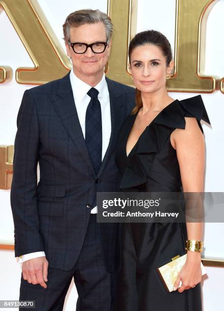 Colin Firth and Livia Firth attend the 'Kingsman: The Golden Circle' World Premiere held at Odeon Leicester Square on September 18, 2017 in London,...