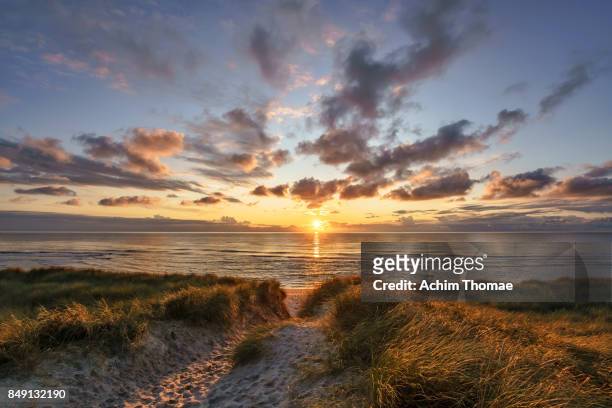 sylt island, germany, europe - sunset stock-fotos und bilder