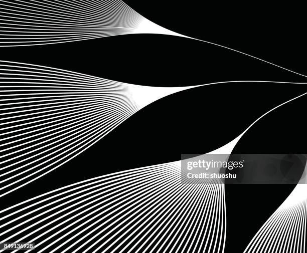 black and white technology line pattern background - chinese wave pattern vector stock illustrations