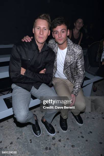 Dustin Lance Black and Tom Daly and attend Julien Macdonald Spring Summer 2018 Show sponsored by Ciroc at The Bankside Vaults on September 18, 2017...