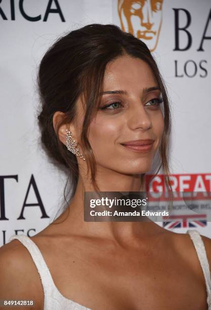 Actress Angela Sarafyan arrives at the BBC America BAFTA Los Angeles TV Tea Party 2017 at The Beverly Hilton Hotel on September 16, 2017 in Beverly...