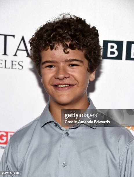 Actor Gaten Matarazzo arrives at the BBC America BAFTA Los Angeles TV Tea Party 2017 at The Beverly Hilton Hotel on September 16, 2017 in Beverly...