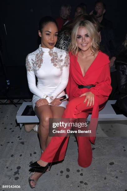 Sarah Jane Crawford and Tallia Storm attend Julien Macdonald Spring Summer 2018 Show sponsored by Ciroc at The Bankside Vaults on September 18, 2017...