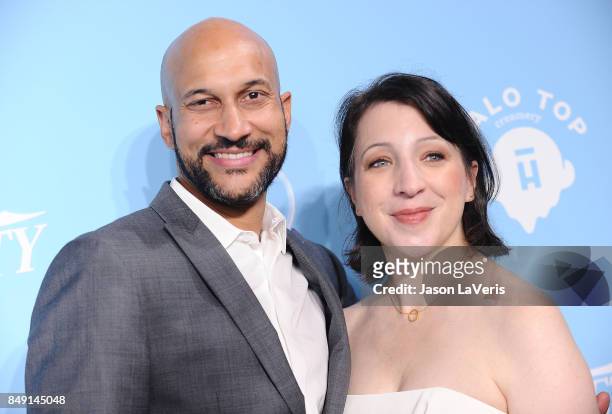 Keegan-Michael Key and Elisa Pugliese attend Variety and Women In Film's 2017 pre-Emmy celebration at Gracias Madre on September 15, 2017 in West...
