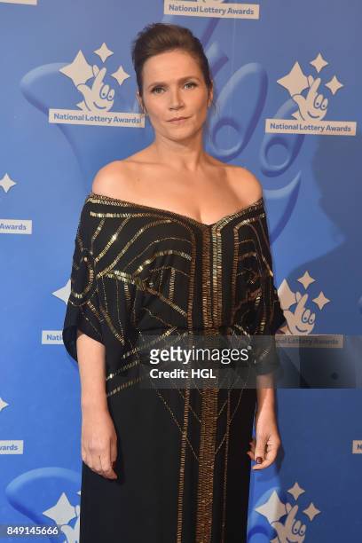 Jessica Hynes arriving at The National Lottery Awards 2017 at The London Studios on September 18, 2017 in London, England.
