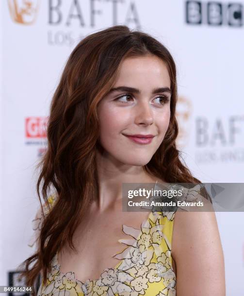Actress Kiernan Shipka arrives at the BBC America BAFTA Los Angeles TV Tea Party 2017 at The Beverly Hilton Hotel on September 16, 2017 in Beverly...