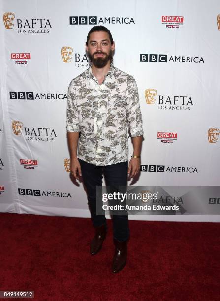 Actor Tom Payne arrives at the BBC America BAFTA Los Angeles TV Tea Party 2017 at The Beverly Hilton Hotel on September 16, 2017 in Beverly Hills,...