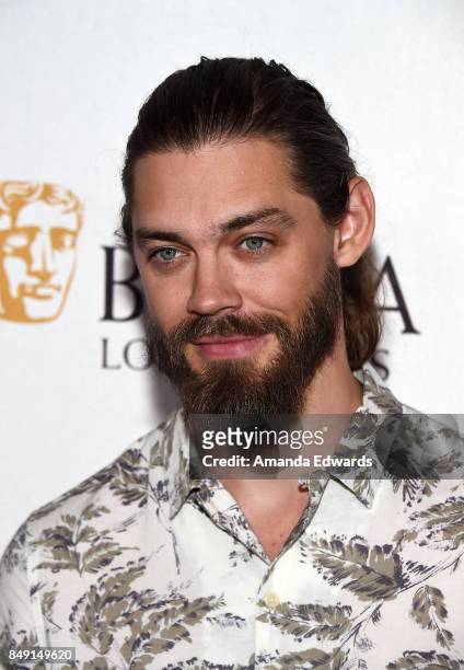 Actor Tom Payne arrives at the BBC America BAFTA Los Angeles TV Tea Party 2017 at The Beverly Hilton Hotel on September 16, 2017 in Beverly Hills,...