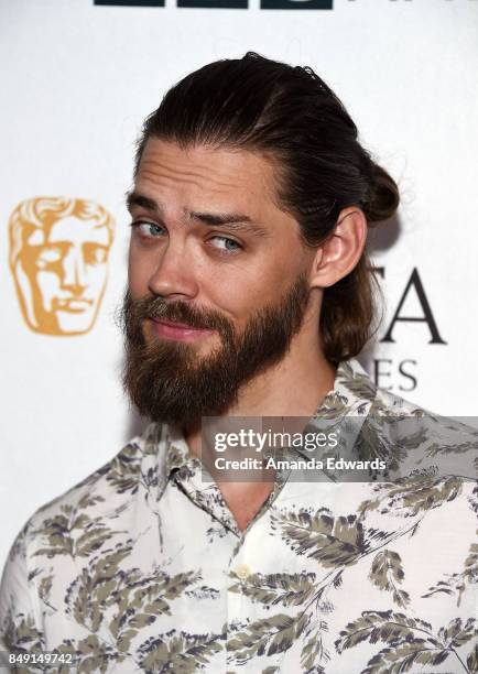 Actor Tom Payne arrives at the BBC America BAFTA Los Angeles TV Tea Party 2017 at The Beverly Hilton Hotel on September 16, 2017 in Beverly Hills,...