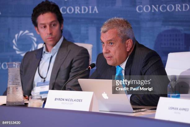 Jeremy Kroll , CEO, K2, and Byron Nicolaides , Group Chairman & CEO, PEOPLECERT Group, speak at The 2017 Concordia Annual Summit at Grand Hyatt New...