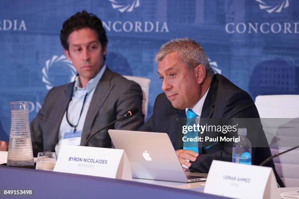 Jeremy Kroll , CEO, K2, and Byron Nicolaides , Group Chairman & CEO, PEOPLECERT Group, speak at The 2017 Concordia Annual Summit at Grand Hyatt New...