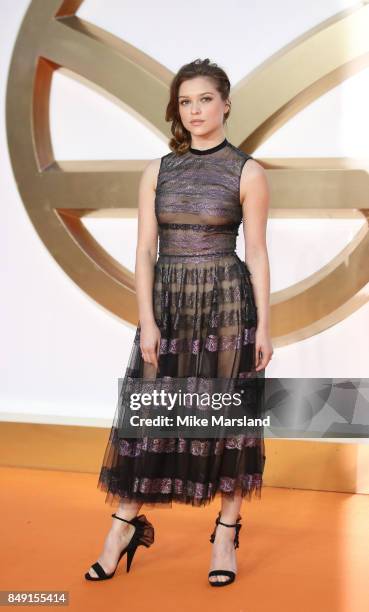 Sophie Cookson attends the 'Kingsman: The Golden Circle' World Premiere held at Odeon Leicester Square on September 18, 2017 in London, England.