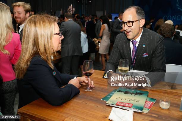 Guests attend the cocktail reception at The 2017 Concordia Annual Summit at Grand Hyatt New York on September 18, 2017 in New York City.