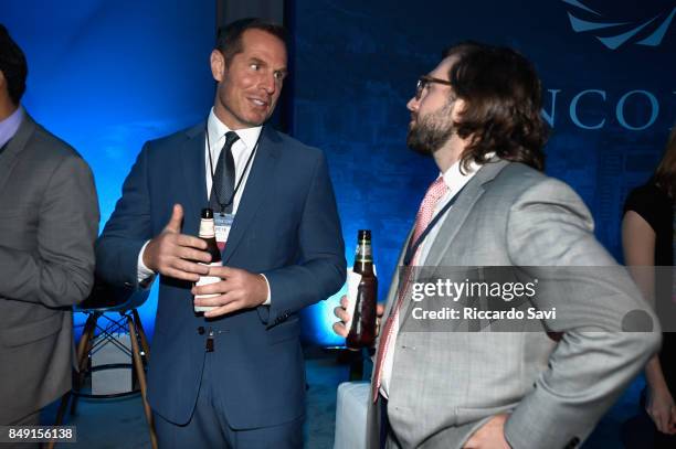 Guests attend the cocktail reception during The 2017 Concordia Annual Summit at Grand Hyatt New York on September 18, 2017 in New York City.