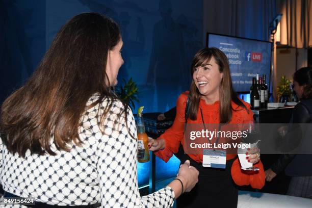 Guests attend the cocktail reception at The 2017 Concordia Annual Summit at Grand Hyatt New York on September 18, 2017 in New York City.