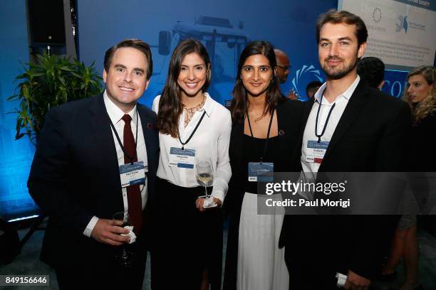 Matthew Swift and guests attend the cocktail reception at The 2017 Concordia Annual Summit at Grand Hyatt New York on September 18, 2017 in New York...