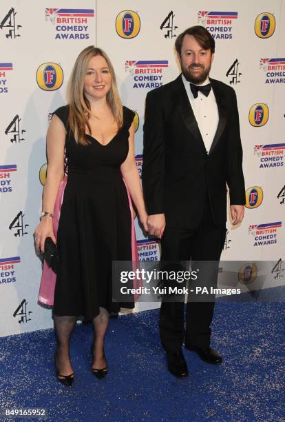 David Mitchell and wife Victoria Coren arriving for the UK Comedy Awards, at Fountain Studios in Wembley, north London.