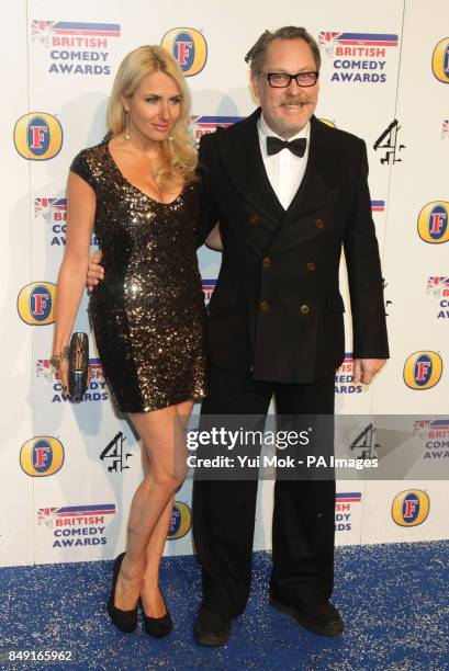 Vic Reeves and wife Nancy Sorrell arriving for the UK Comedy Awards, at Fountain Studios in Wembley, north London.