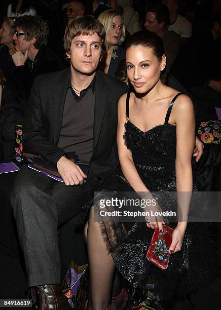 Matchbox 20 lead singer Rob Thomas and wife Marisol attends the Anna Sui Fall 2009 fashion show during Mercedes-Benz Fashion Week in the Tent at...