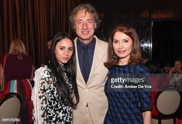 Elizabeth Shafiroff, Marco Maccioni and Jean Shafiroff attend the Luncheon for NY Women's Foundation Hosted by Jean Shafiroff at Le Cirque on...