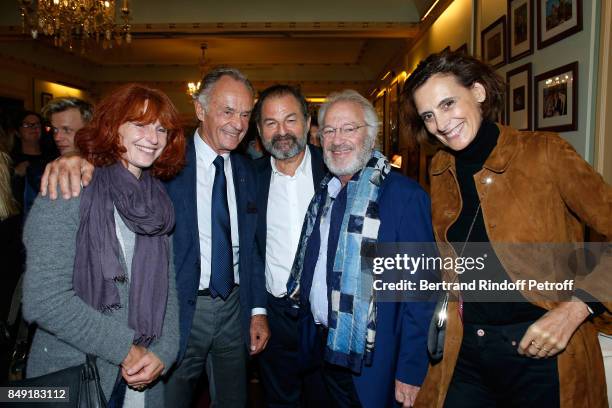 Bandmaster Jean-Claude Casadesus, President of Lagardere Active and CEO of 'Europe 1', Denis Olivennes, actor of the piece Bernard Murat and Ines de...