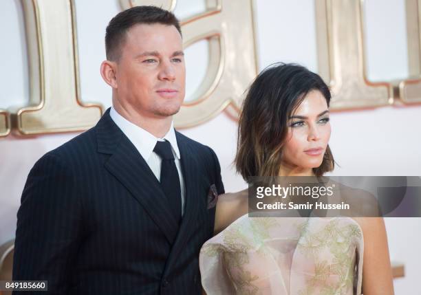 Channing Tatum and Jenna Dewan Tatum attends the 'Kingsman: The Golden Circle' World Premiere held at Odeon Leicester Square on September 18, 2017 in...