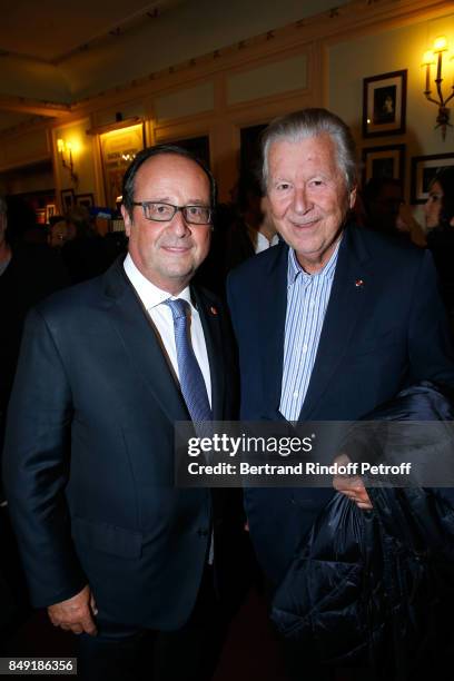 Former French President, Francois Hollande and CEO of Lazard Paris and Chairman Global Investment Banking of Lazard Group, Bruno Roger attend "La...