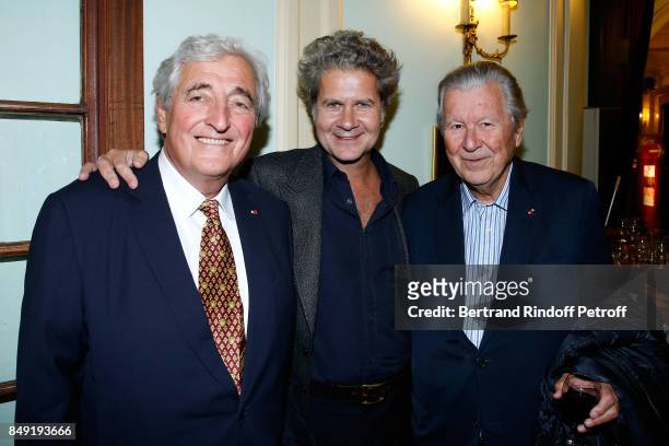 Jean-Loup Dabadie, autor of the piece Fabrice Roger-Lacan and his father CEO of Lazard Paris and Chairman Global Investment Banking of Lazard Group,...