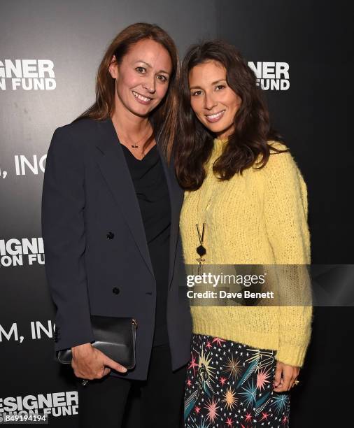 Caroline Rush and Jasmine Hemsley attend the BFC Vogue Fashion Fund and JD.COM cocktail party hosted by Caroline Rush and Xia Ding at the Mandrake...