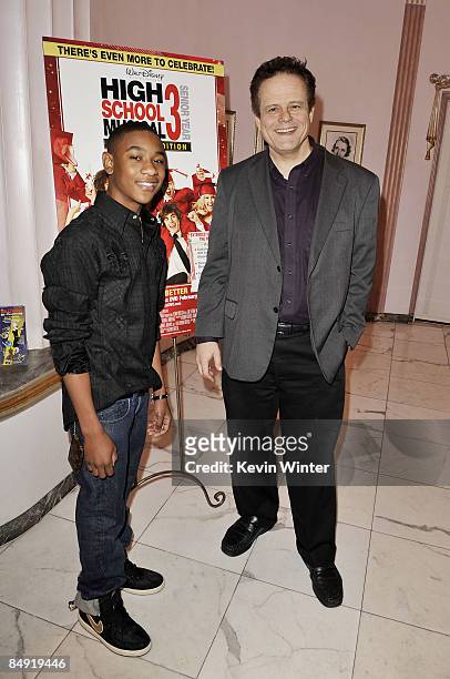 Actor Justin Martin and Tom O'Neil of the Los Angeles Times attend "And the Winner is..." celebrating past Oscar winners at The Hollywood Museum on...