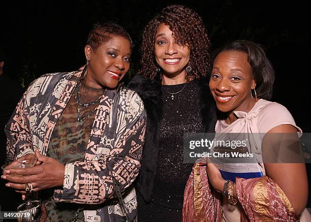 Actresses Loretta Devine, Beverly Todd and Marianne Jean-Baptiste attend a dinner hosted by Alfre Woodard and Grey Goose to honor Oscar nominees...