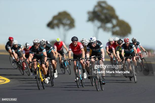 Cyclists take part in the 2017 Below The Belt Pedalthon at Sydney Motorsport Park on September 19, 2017 in Sydney, Australia. Now in its 4th year,...