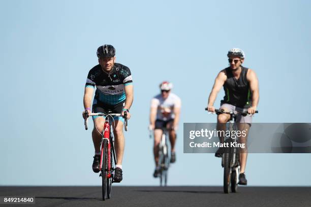 Pedalthon founder Simon Clarke takes part in the 2017 Below The Belt Pedalthon at Sydney Motorsport Park on September 19, 2017 in Sydney, Australia....