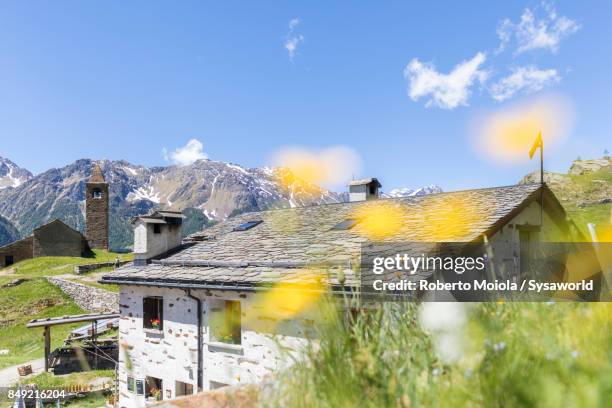 mountain retreat, san romerio alp, switzerland - brusio grisons stock pictures, royalty-free photos & images