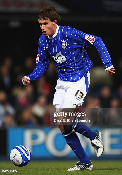 Luciano Civelli of Ipswich running with the ball during the Coca Cola Championship match between Ipswich Town and Nottingham Forest at Portman Road...