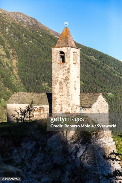 old church, san romerio alp, switzerland - brusio grisons stock pictures, royalty-free photos & images