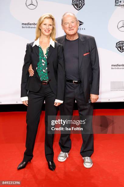 Actress Leslie Malton and German actor Burghart Klaussner attend the First Steps Awards 2017 at Stage Theater on September 18, 2017 in Berlin,...