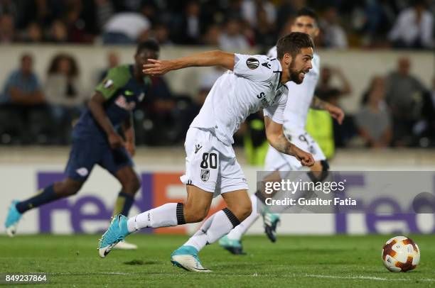 Vitoria Guimaraes midfielder Kiko from Portugal in action during the UEFA Europa League match between Vitoria de Guimaraes and RB Salzburg at Estadio...