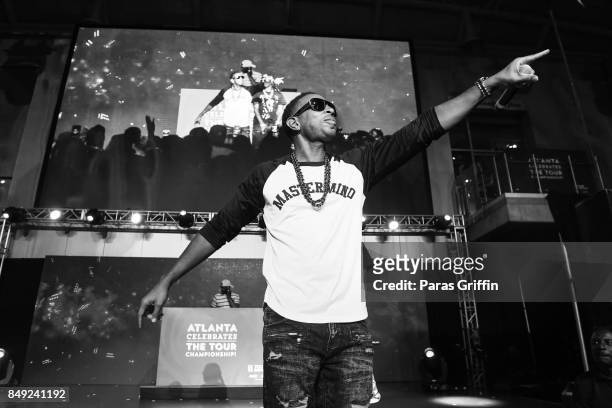 Rapper Ludacris performs onstage at 2017 Atlanta Celebrates The Tour Championship! Kickoff Celebration at College Football Hall of Fame on September...