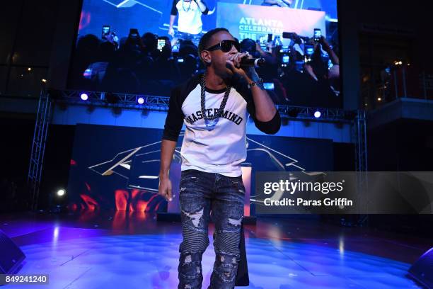 Rapper Ludacris performs onstage at 2017 Atlanta Celebrates The Tour Championship! Kickoff Celebration at College Football Hall of Fame on September...